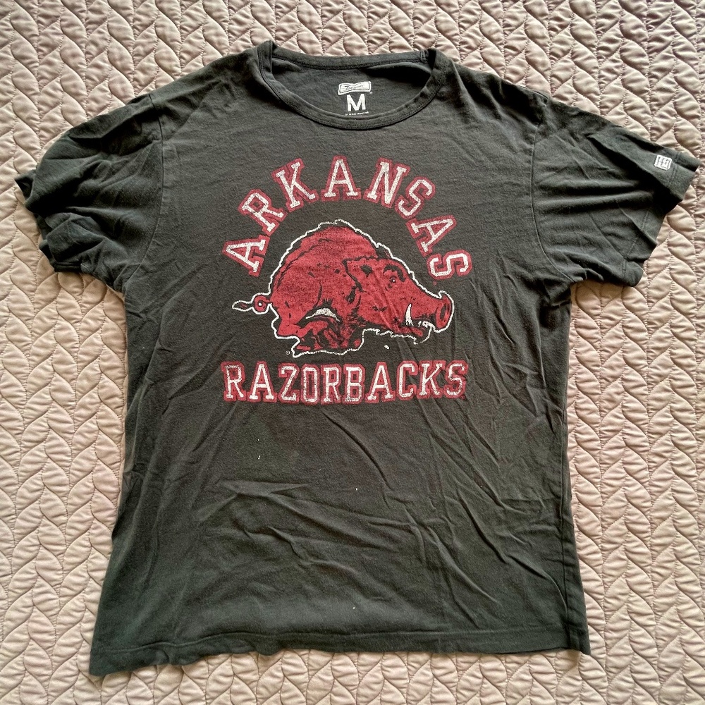 Arkansas Razorbacks American Eagle Tailgate T-Shirt (Faded Black)